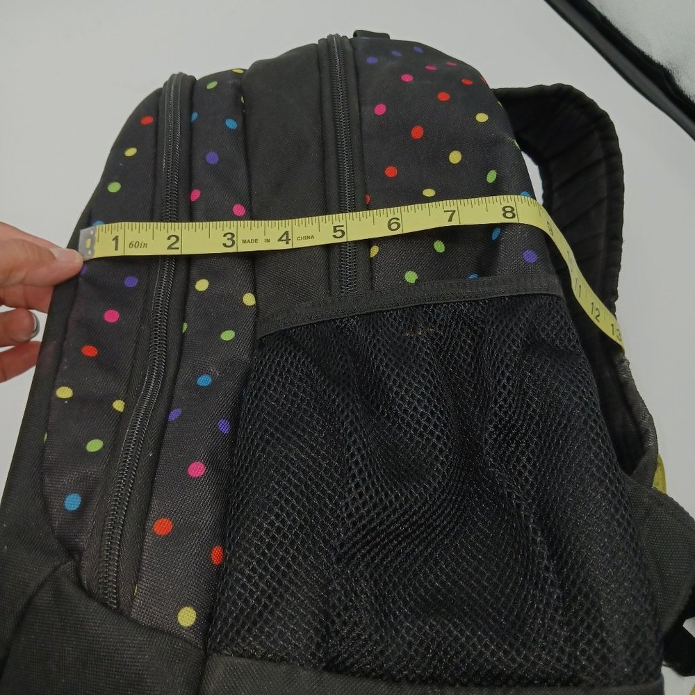 ADIDAS BLACK COLORFUL POLKA DOT BACKPACK - Picture 8 of 16